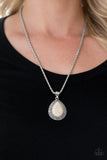 Paparazzi "Deep Creek" White Necklace & Earring Set Paparazzi Jewelry