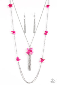 Paparazzi "Cliff Cache" Pink Necklace & Earring Set Paparazzi Jewelry