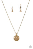Paparazzi "Believe In Glitter" Brass Necklace & Earring Set Paparazzi Jewelry