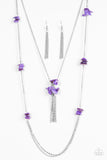 Paparazzi "Cliff Cache" Purple Necklace & Earring Set Paparazzi Jewelry