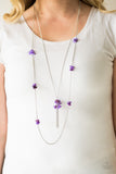 Paparazzi "Cliff Cache" Purple Necklace & Earring Set Paparazzi Jewelry