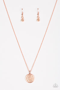 Paparazzi "Believe In Glitter" Copper Necklace & Earring Set Paparazzi Jewelry