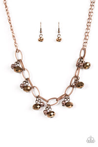 Paparazzi VINTAGE VAULT "Lets Get This FASHION Show On The Road!" Copper Necklace & Earring Set Paparazzi Jewelry