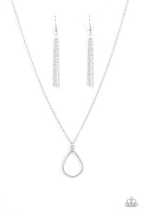 Paparazzi "Timeless Twinkle" White Necklace & Earring Set Paparazzi Jewelry