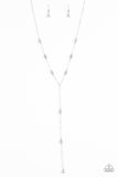 Paparazzi "STARLIGHT The Way" White Necklace & Earring Set Paparazzi Jewelry