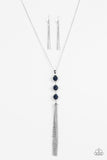 Paparazzi "The DIVA Wears Prada" Blue Necklace & Earring Set Paparazzi Jewelry