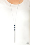 Paparazzi "The DIVA Wears Prada" Blue Necklace & Earring Set Paparazzi Jewelry
