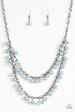 Paparazzi VINTAGE VAULT "Beauty Shop Fashion" Blue Necklace & Earring Set Paparazzi Jewelry