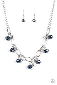 Paparazzi "Lets Get This FASHION Show On The Road!" Blue Necklace & Earring Set Paparazzi Jewelry