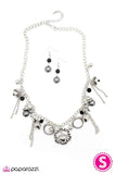Paparazzi "Trinkets and Tassels" Silver Necklace & Earring Set Paparazzi Jewelry