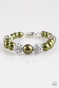 Paparazzi "Pearls and Parlors" Green Bracelet Paparazzi Jewelry