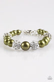 Paparazzi "Pearls and Parlors" Green Bracelet Paparazzi Jewelry