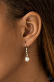Paparazzi VINTAGE VAULT "Beauty Shop Fashion" White Necklace & Earring Set Paparazzi Jewelry