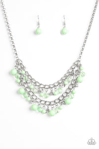 Paparazzi VINTAGE VAULT "Bridal Party" Green Necklace & Earring Set Paparazzi Jewelry