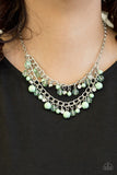 Paparazzi VINTAGE VAULT "Bridal Party" Green Necklace & Earring Set Paparazzi Jewelry