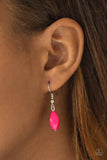 Paparazzi "GLEAM Weaver" Pink Necklace & Earring Set Paparazzi Jewelry