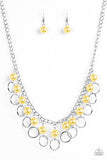 Paparazzi "Run The Show" Yellow Necklace & Earring Set Paparazzi Jewelry