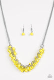 Paparazzi "Boulevard Beauty" Yellow Necklace & Earring Set Paparazzi Jewelry