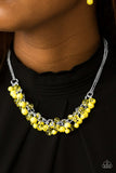 Paparazzi "Boulevard Beauty" Yellow Necklace & Earring Set Paparazzi Jewelry