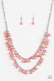 Paparazzi "Beauty Shop Fashion" Orange Necklace & Earring Set Paparazzi Jewelry