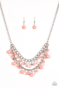 Paparazzi "Bridal Party" Orange Necklace & Earring Set Paparazzi Jewelry