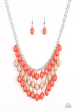 Paparazzi "Delhi Diva" Orange Necklace & Earring Set Paparazzi Jewelry