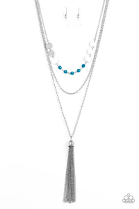 Paparazzi VINTAGE VAULT "Celebration of Chic" Blue Necklace & Earring Set Paparazzi Jewelry