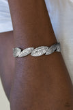 Paparazzi "Popular Be-LEAF" Silver Leaf Design Stretchy Bracelet Paparazzi Jewelry