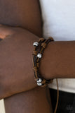 Paparazzi "Right To Ride" Brown Urban Bracelet Unisex Paparazzi Jewelry