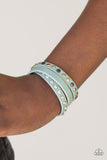 Paparazzi "Catwalk Casual" Blue Wrap Bracelet Paparazzi Jewelry