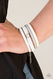 Paparazzi VINTAGE VAULT "Catwalk Craze" White Wrap Bracelet Paparazzi Jewelry