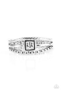 Paparazzi VINTAGE VAULT "A Square Deal " Silver Ring Paparazzi Jewelry