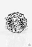 Paparazzi "Thrills and Frills" Silver Filigree Vine Design Ring Paparazzi Jewelry