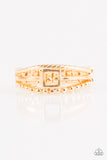 Paparazzi VINTAGE VAULT "A Square Deal" Gold Ring Paparazzi Jewelry