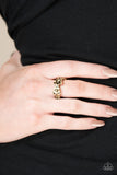 Paparazzi VINTAGE VAULT "Spring Meadows" Brass Ring Paparazzi Jewelry