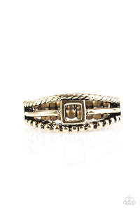 Paparazzi "A Square Deal" Brass Ring Paparazzi Jewelry