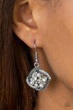 Paparazzi "Prestigious Shimmer" White Earrings Paparazzi Jewelry