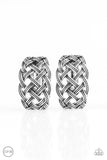 Paparazzi "Braided Rivers" Silver Clip On Earrings Paparazzi Jewelry