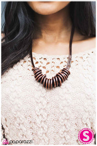 Paparazzi "As Wood As It Gets" Brown Necklace & Earring Set Paparazzi Jewelry