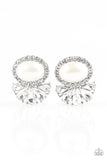 Paparazzi "Happily Ever After Glow" White Post Earrings Paparazzi Jewelry