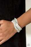 Paparazzi "Taking Care Of Business" White Wrap Bracelet Paparazzi Jewelry