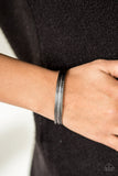 Paparazzi "High Fashion" Black Gunmetal Shimmery Textured Cuff Bracelet Paparazzi Jewelry