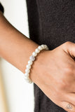 Paparazzi "Im Here For The Bride" White Bracelet Paparazzi Jewelry