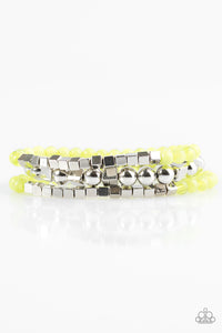 Paparazzi "Take Shape" Yellow Bracelet Paparazzi Jewelry