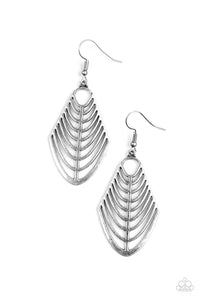 Paparazzi "Right On TRACKER" Silver Earrings Paparazzi Jewelry