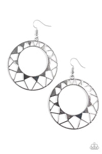 Paparazzi "Summer Sunshine" Silver Earrings Paparazzi Jewelry