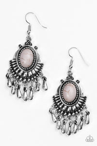 Paparazzi "Onward and Westward" Silver Earrings Paparazzi Jewelry