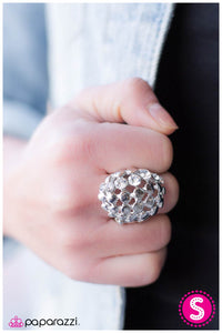 Paparazzi "Shelling Out Some Sparkle" White Ring Paparazzi Jewelry