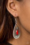 Paparazzi "Wild Wilderness" Red Earrings Paparazzi Jewelry
