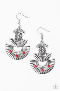 Paparazzi VINTAGE VAULT "Far East" Red Earrings Paparazzi Jewelry